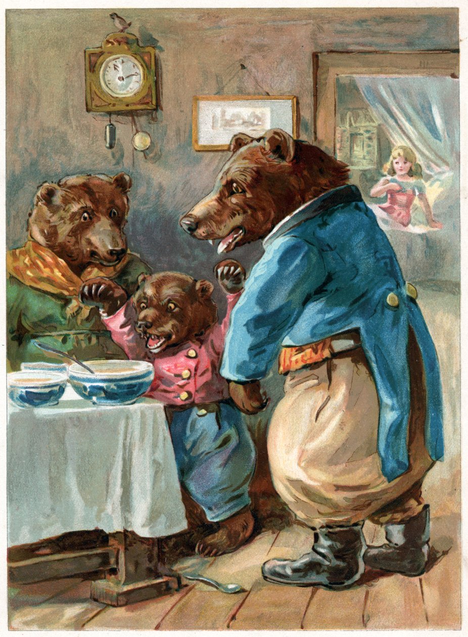 "Hvem har spist min grød?", illustration fra 