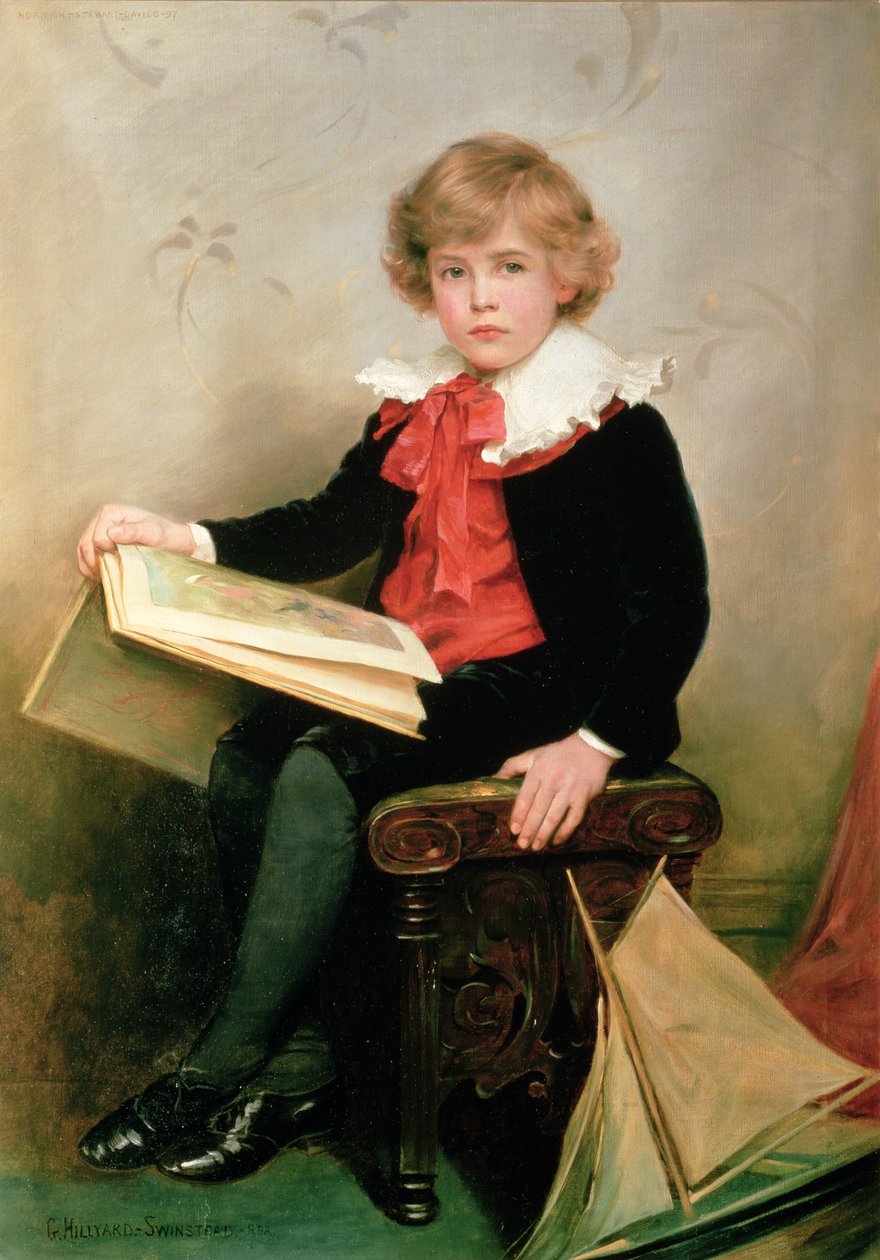 Portræt af Norman Stewart Davies af George Hillyard Swinstead