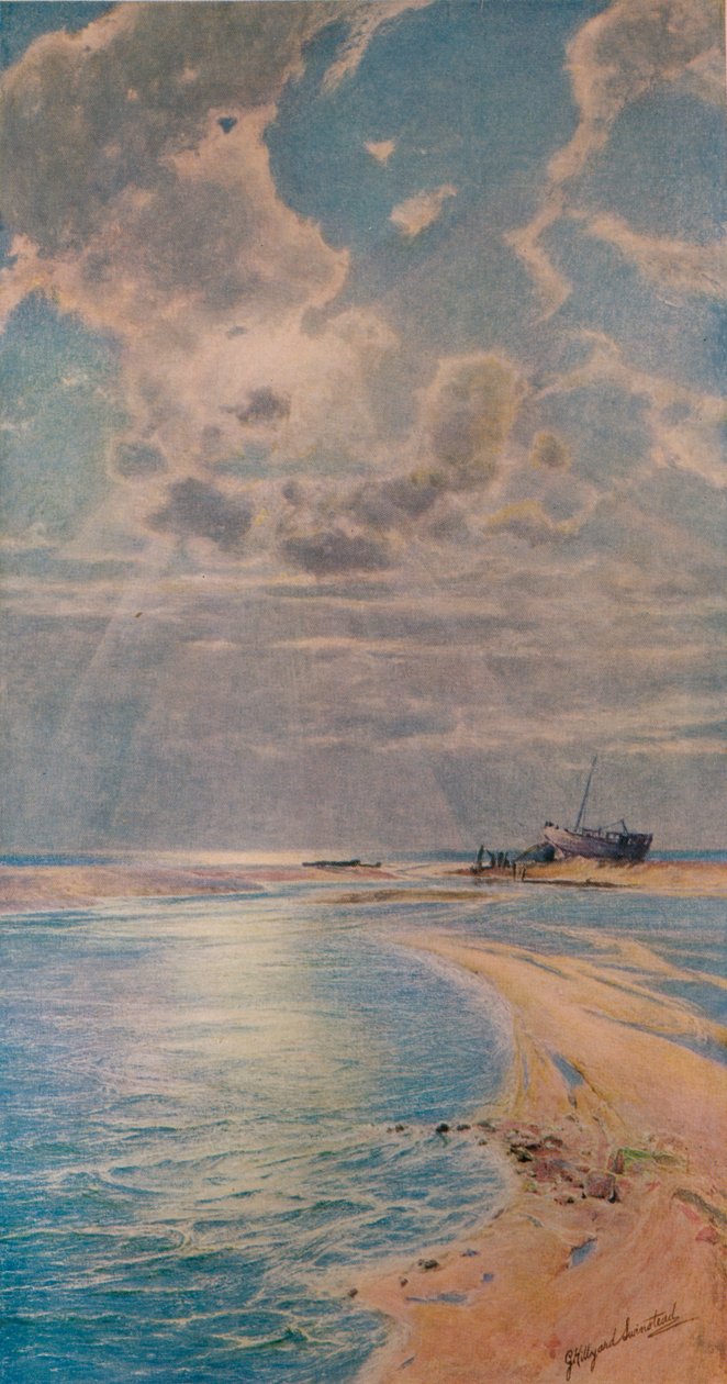 Sølvlys på en gylden stang, Ambleteuse, c1901 af George Hillyard Swinstead