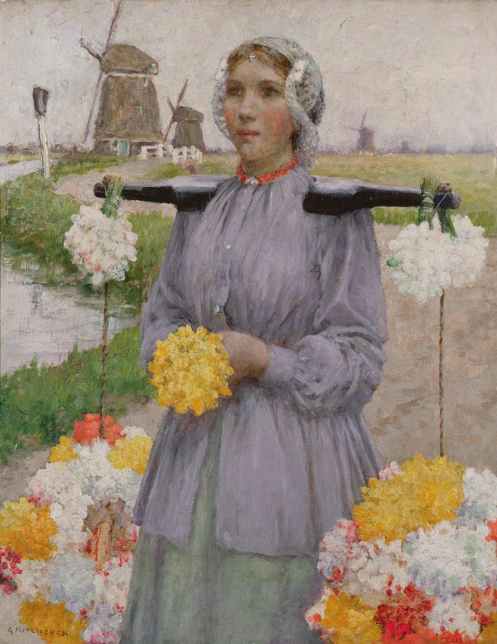 En hollandsk blomsterpige af George Hitchcock