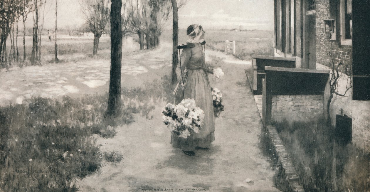 Blomsterpige i Holland, 1887, 1912 af George Hitchcock