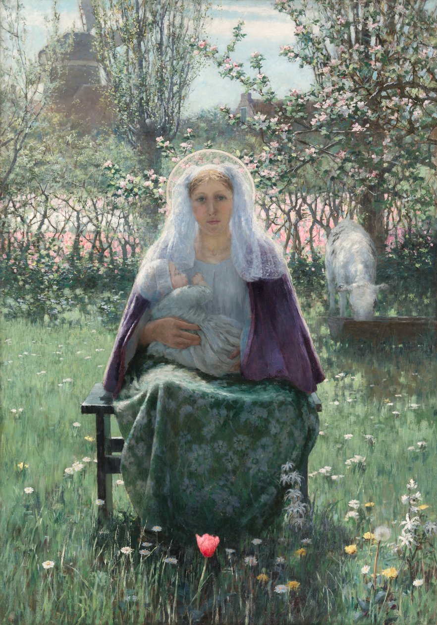 Den salige Moder, 1892. af George Hitchcock