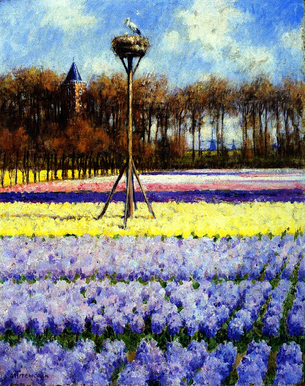Storkeneden, Holland (olie på lærred) af George Hitchcock