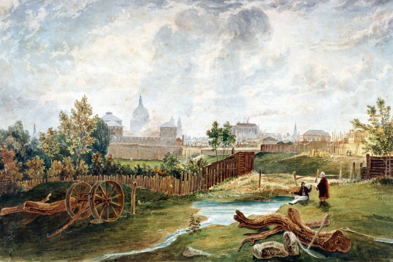 Pentonville, Islington, London, 1815 af George Hollis
