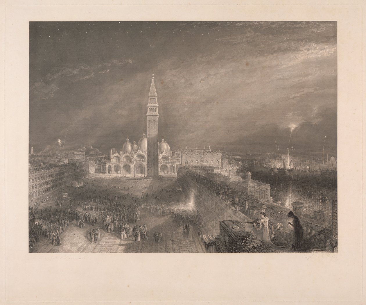 Markuspladsen, Venedig - Julie og hendes sygeplejerske af George Hollis