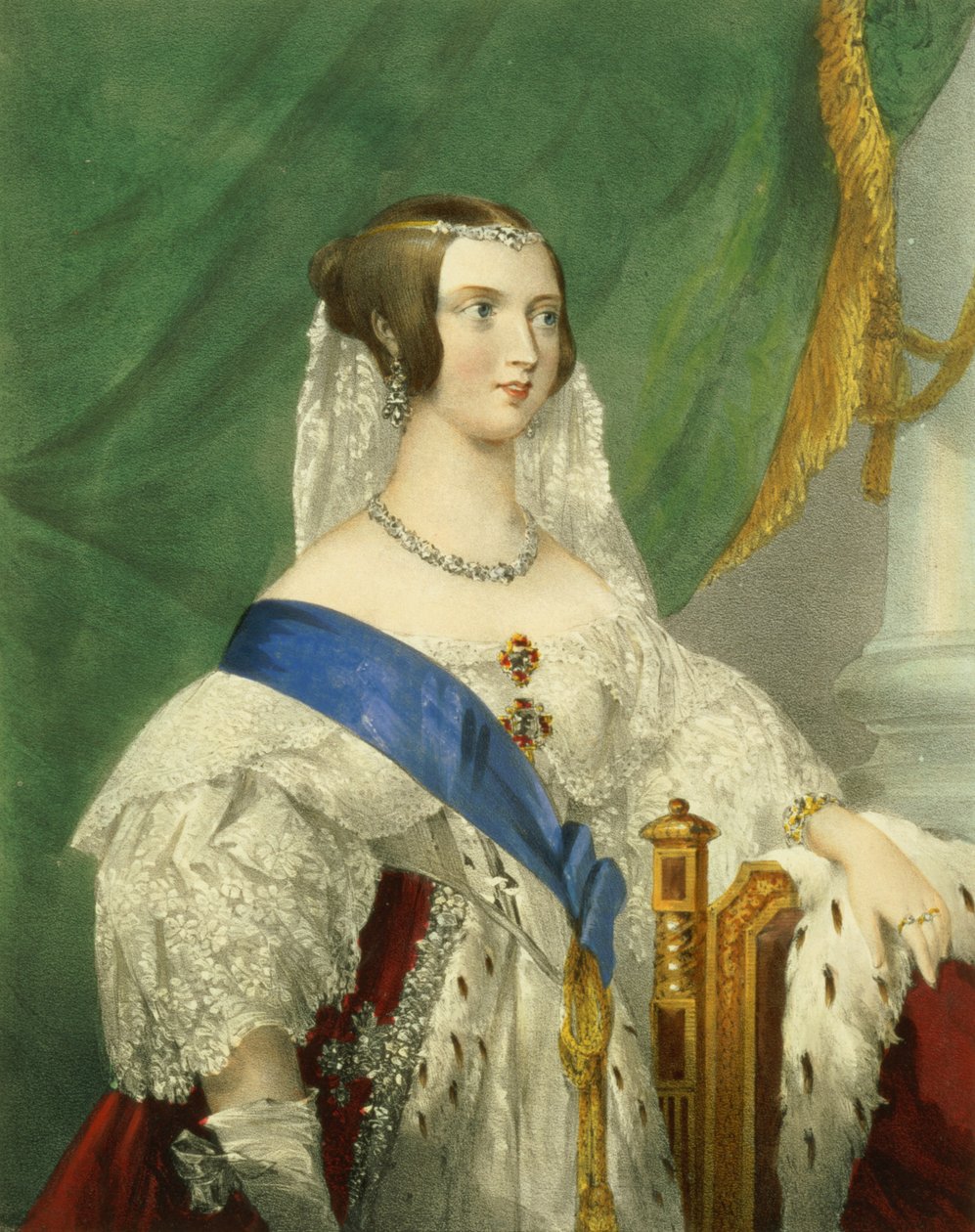 Hendes allernådigste Majestæt, Dronning Victoria (1819-1901) graveret af James Henry Lynch (fl.1815-68) af George Howard