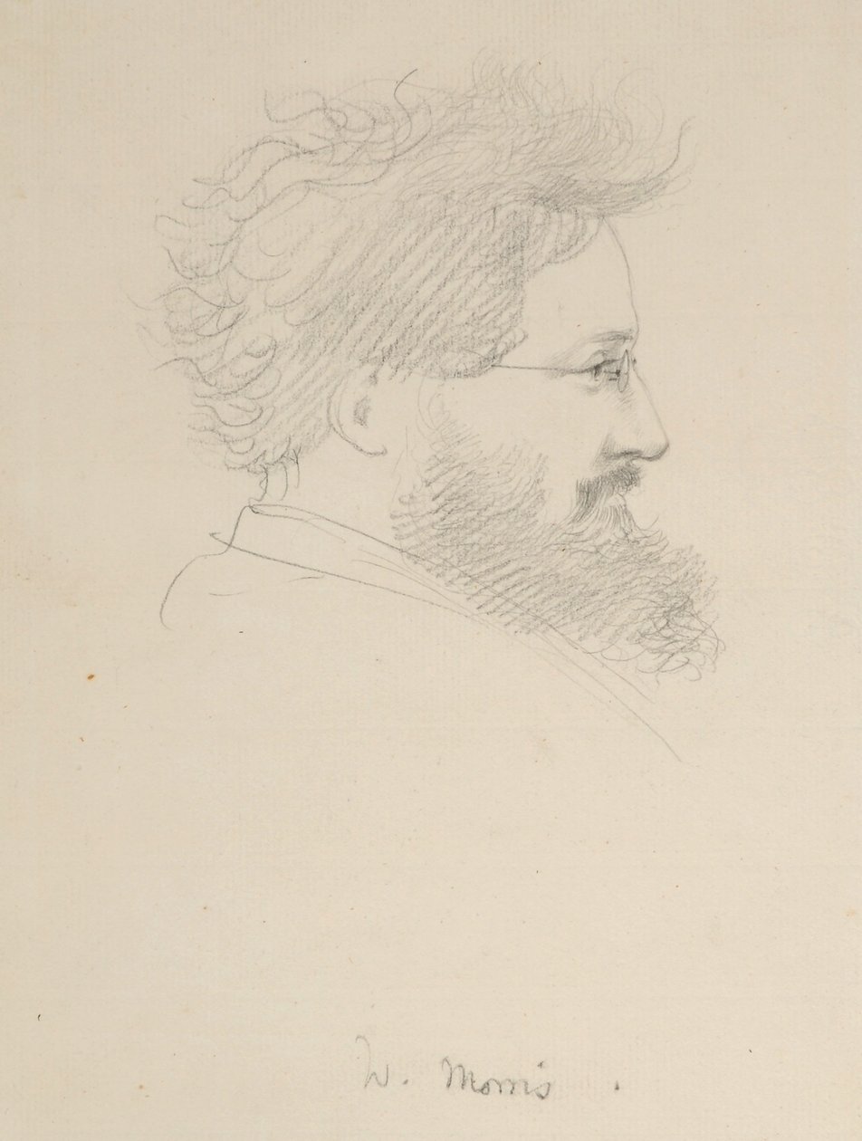 Portræt af William Morris, ca. 1875 af George Howard