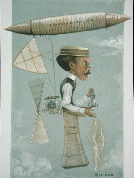 Alberto Santos-Dumont (1873-1932), illustration fra 