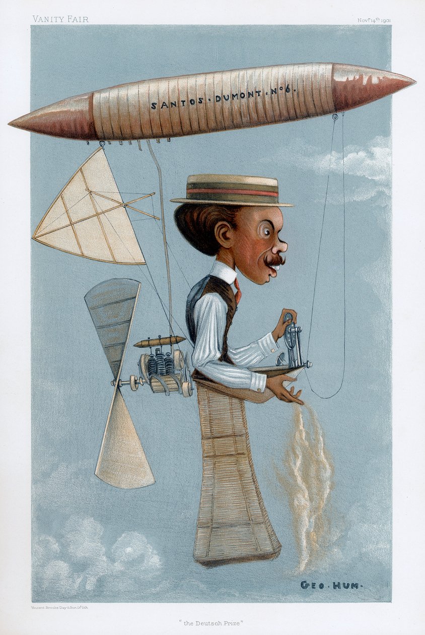 Alberto Santos-Dumont, brasiliansk luftfartspioner, 1901 af George Hum