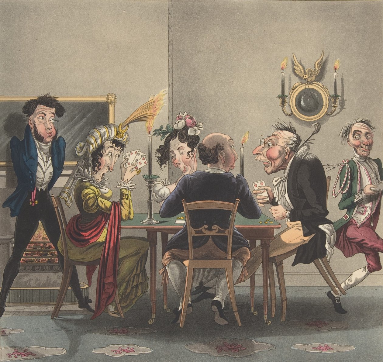 Et rigtigt gummi! Hos Whist, ca. 1825., ca. 1825. af George Hunt