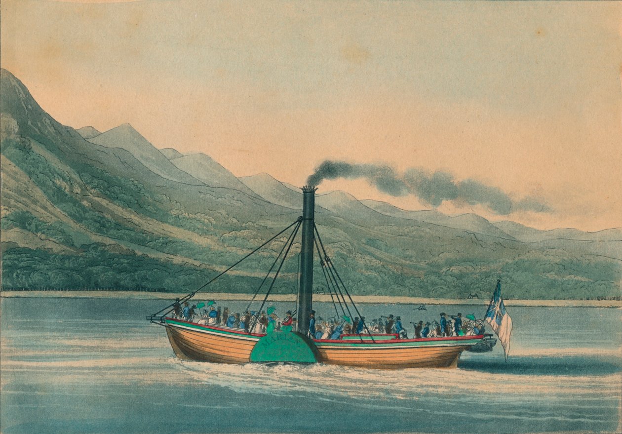 En tur op af Loch Lomond, 1825. af George Hunt