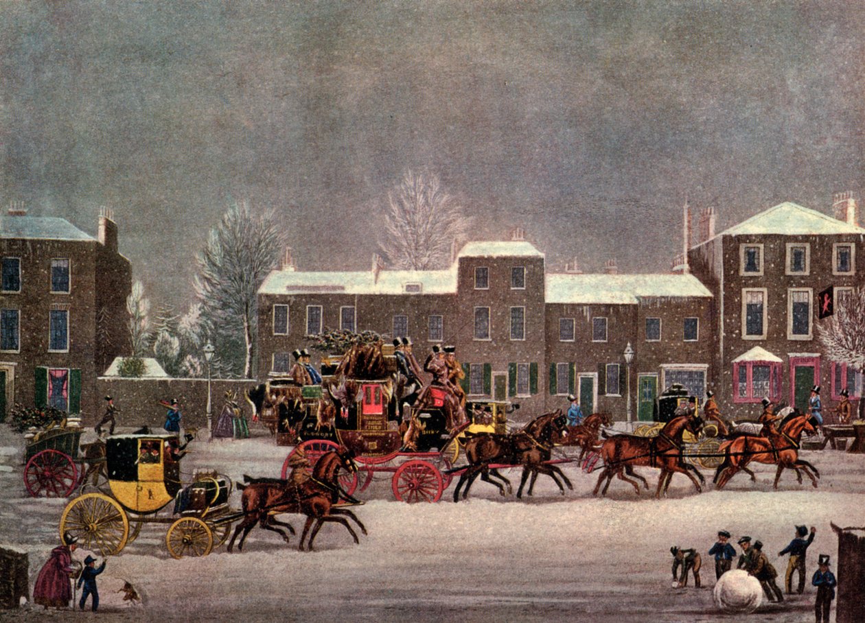 Approach to Christmas, 1800-tallet 1927. af George Hunt