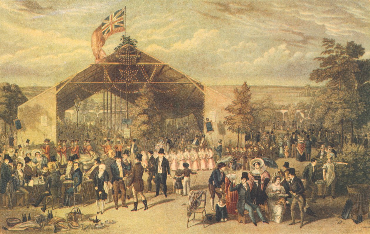 The Licensed Victuallers Annual Dinner, Mermaid Tavern, Hackney, 1866 af George Hunt