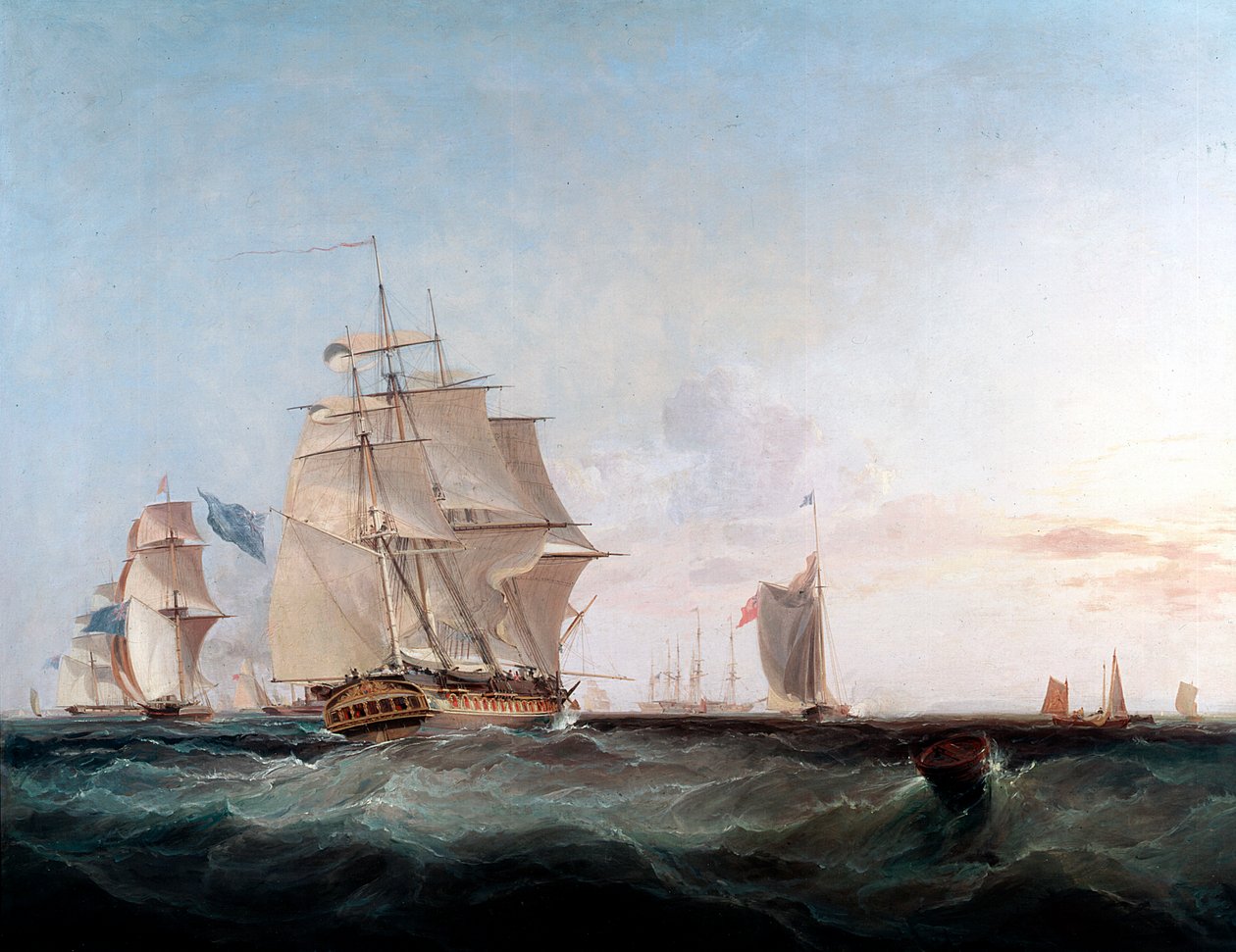 Handelsmænd og anden skibsfart i Den Engelske Kanal, 1800-tallet af George Hyde Chambers