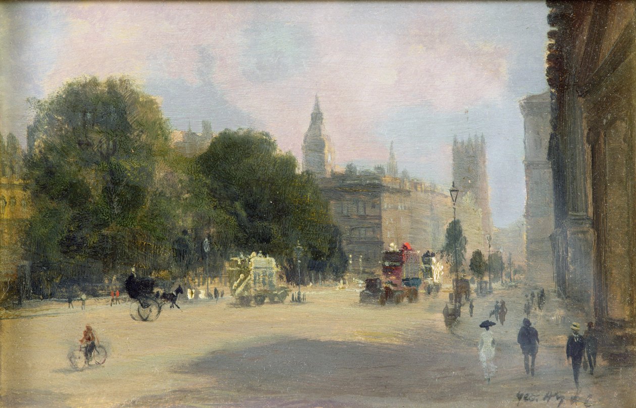 Tidlig eftermiddag, Whitehall, London af George Hyde Pownall