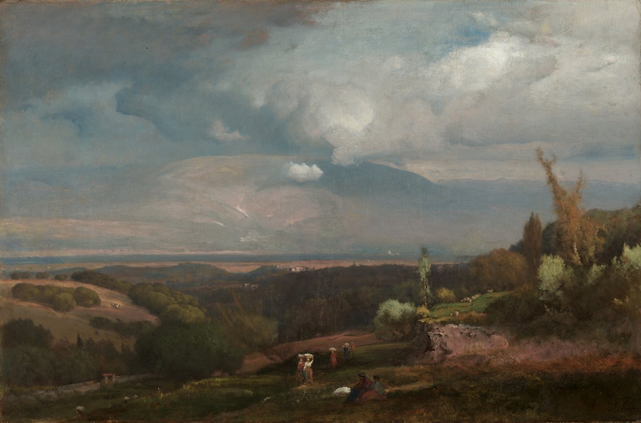 Nærmer sig storm fra Alban Hills af George Inness