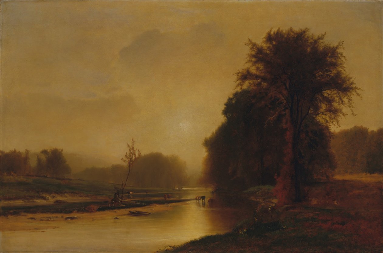 Efterårsenge, 1869. af George Inness