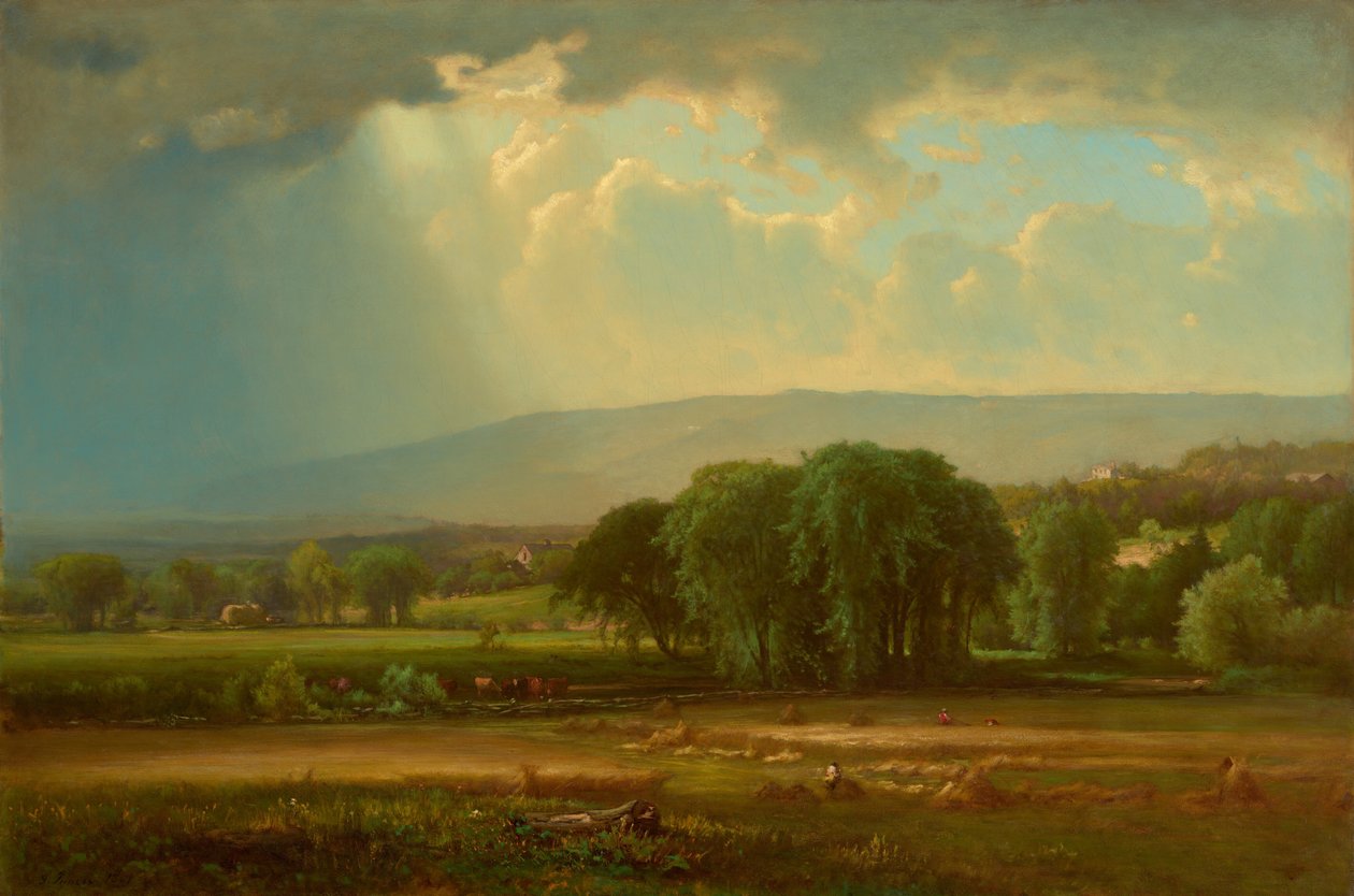 Høstscene i Delaware Valley af George Inness