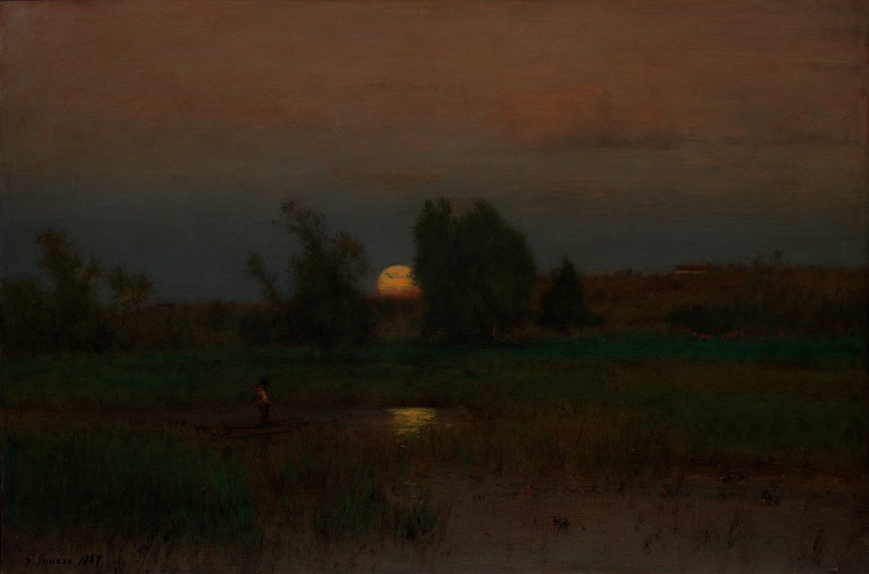 Måneopgang af George Inness