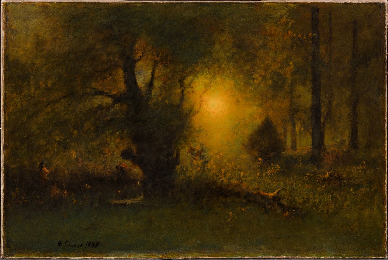 Solopgang i skoven af George Inness