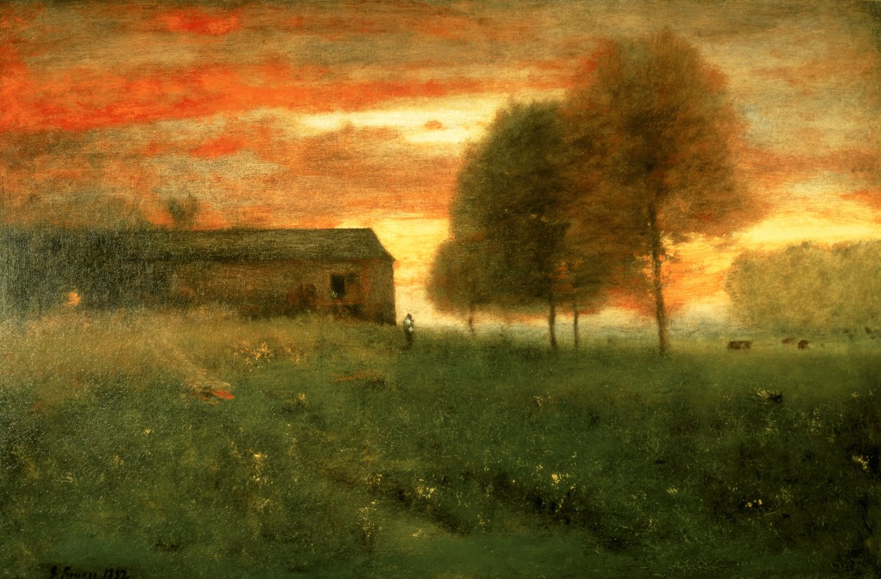 Solnedgang, Montclair, 1892 af George Inness
