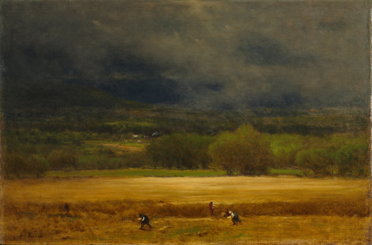 Hvedemarken, ca. 1875-1877. af George Inness
