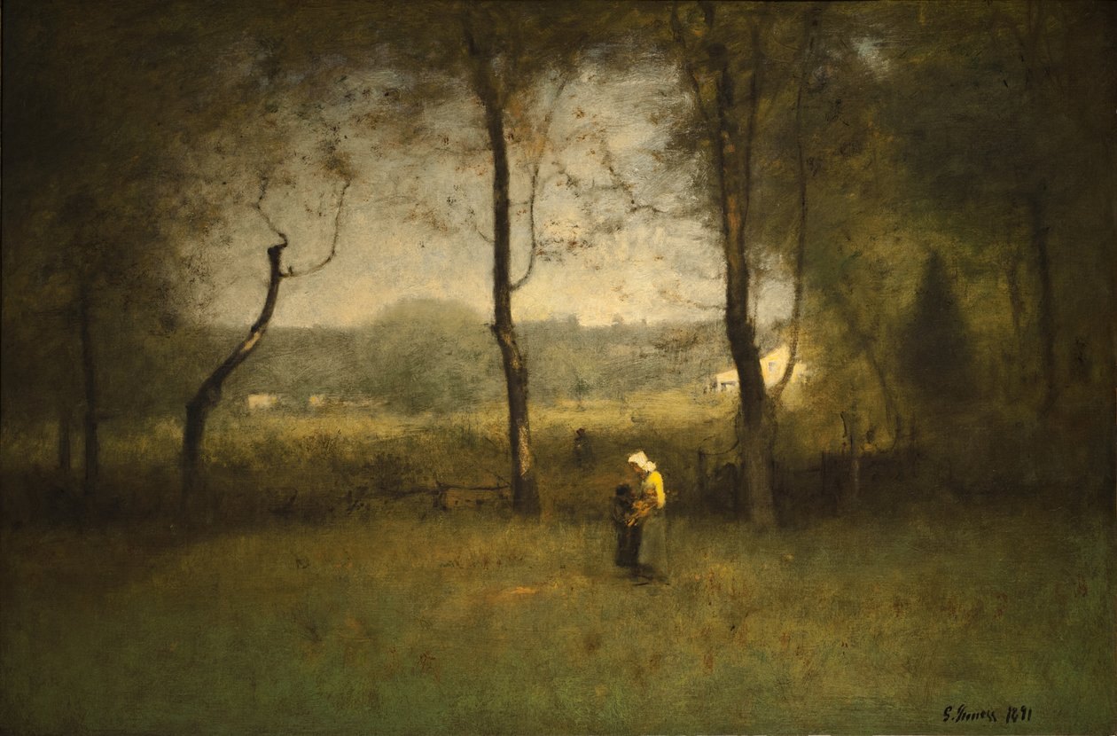 Brændesamlere, en efterårseftermiddag af George Inness