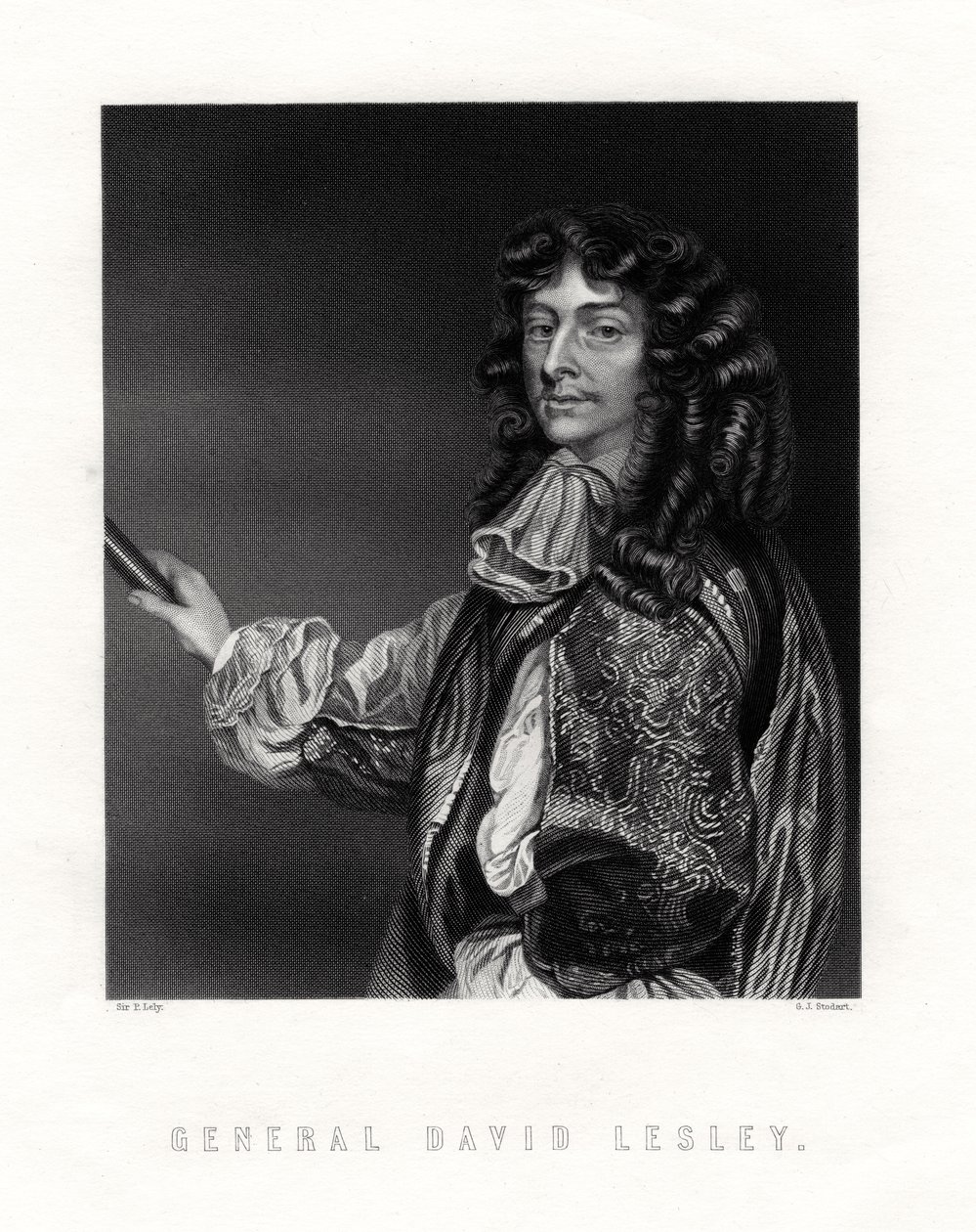 David Leslie, Lord Newark, kavaleriofficer og general i den engelske borgerkrig, 1800-tallet af George J. Stodart