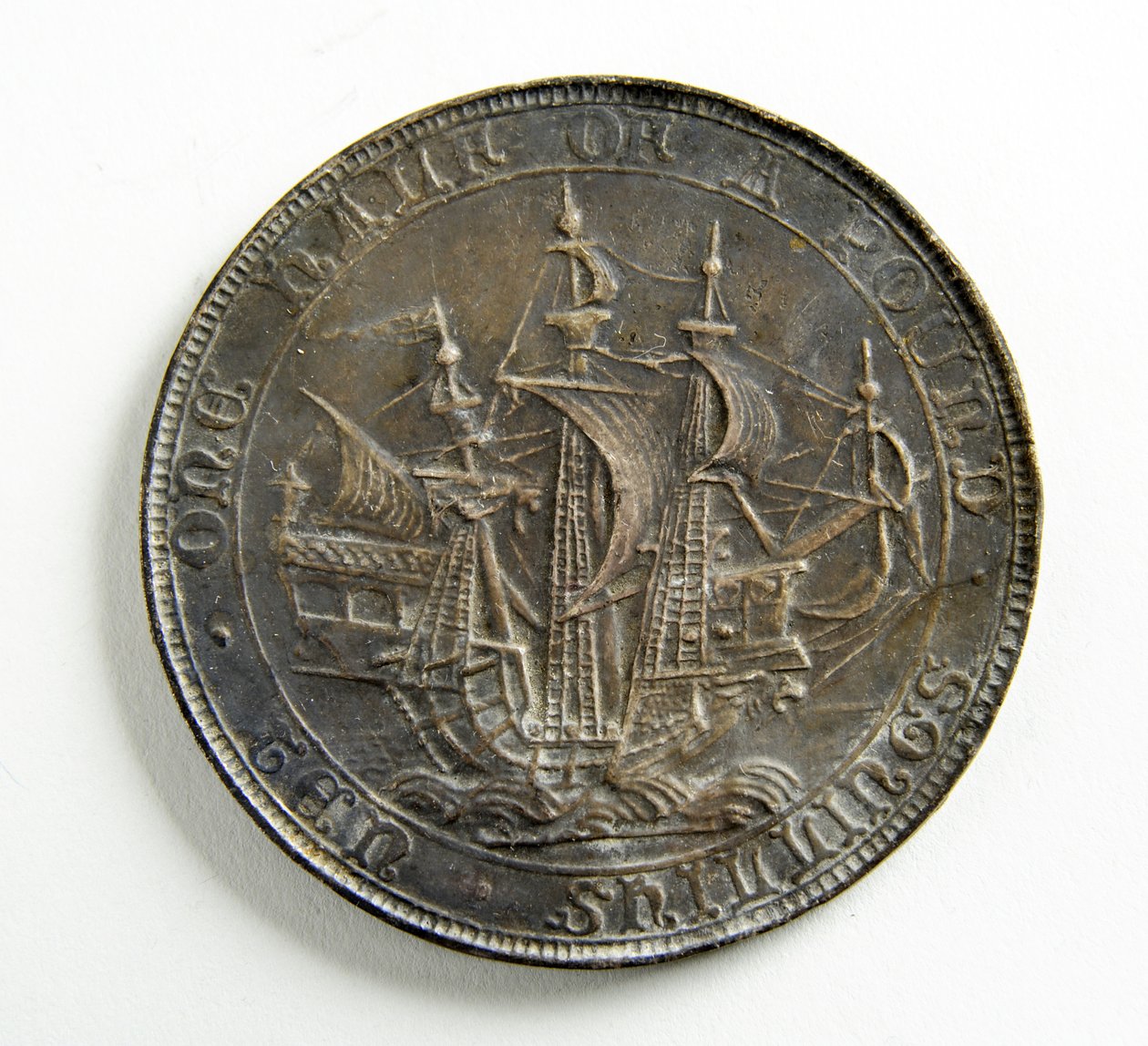 Prøvestøbt til en mønt (forsølvet metal) af George James Frampton