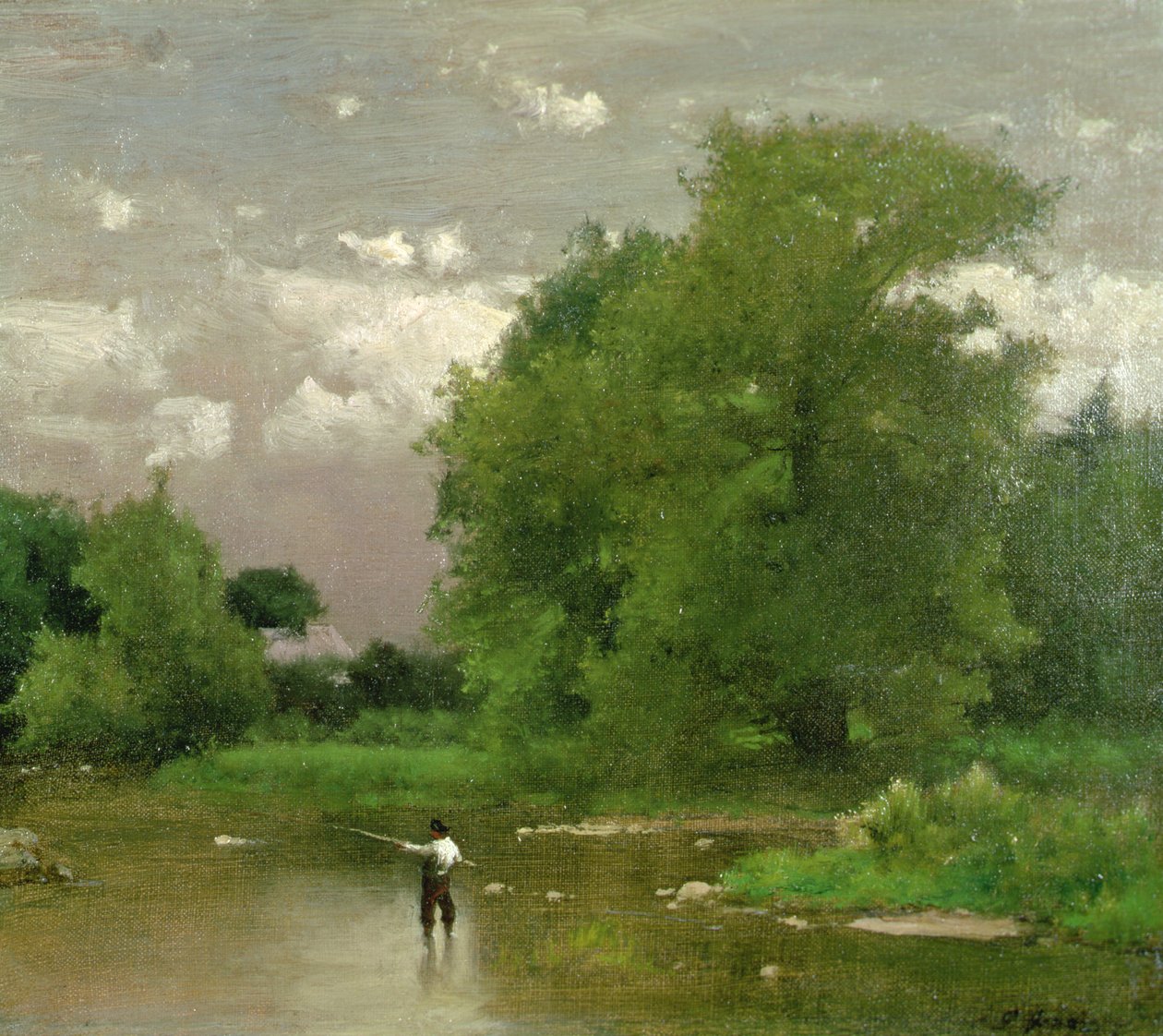 Pampton, New Jersey (olie på lærred) af George Jnr. Inness