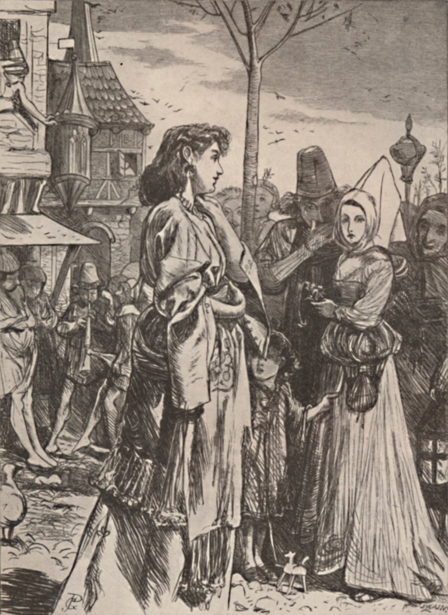 Illustration fra digtet A Becketts Troth., c1860-1875, 1923 af George John Pinwell