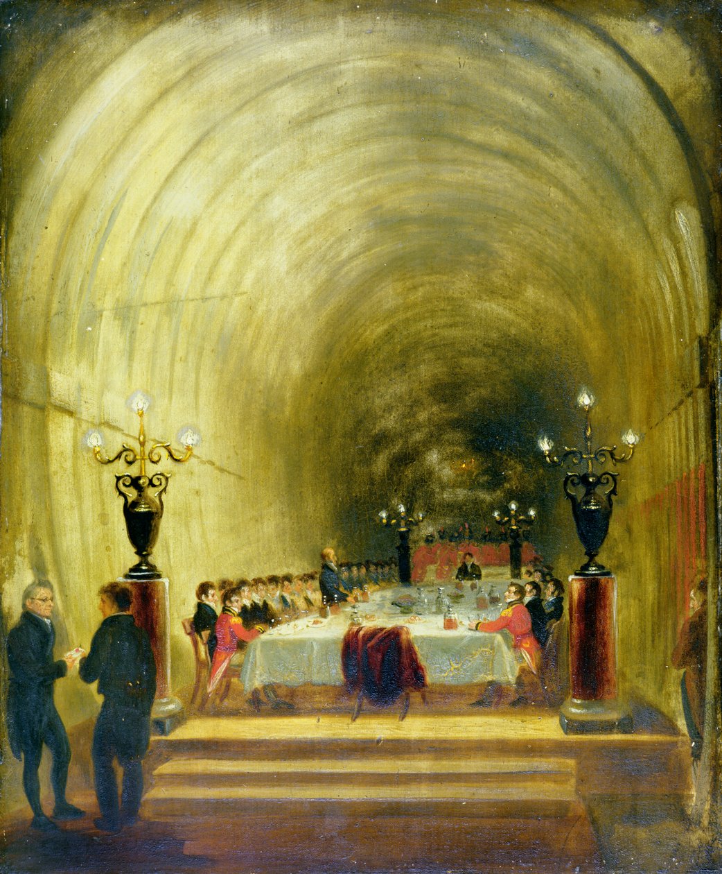 Banket i Thames Tunnel, ca. 1827 af George Jones