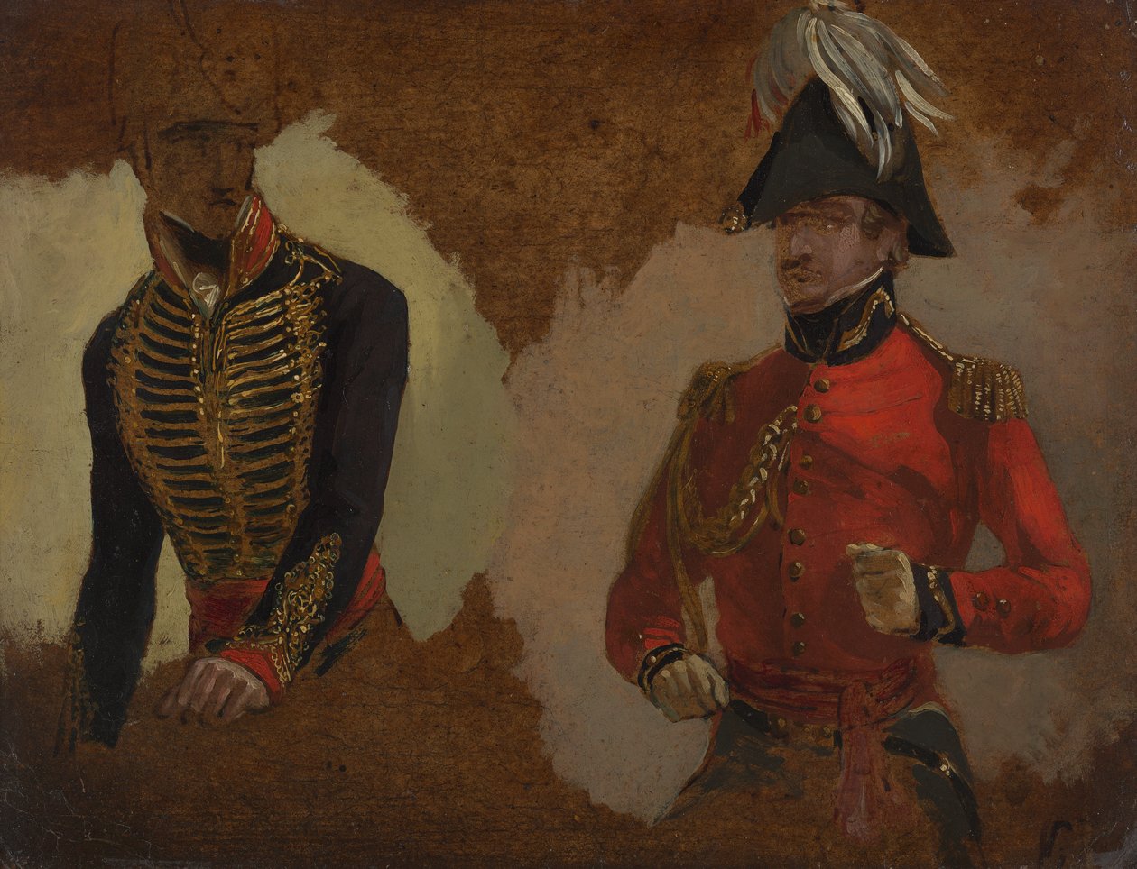 Studier af Royal Horse Artillery Uniform og af en A.D.C. til den øverstkommanderende: en undersøgelse til 