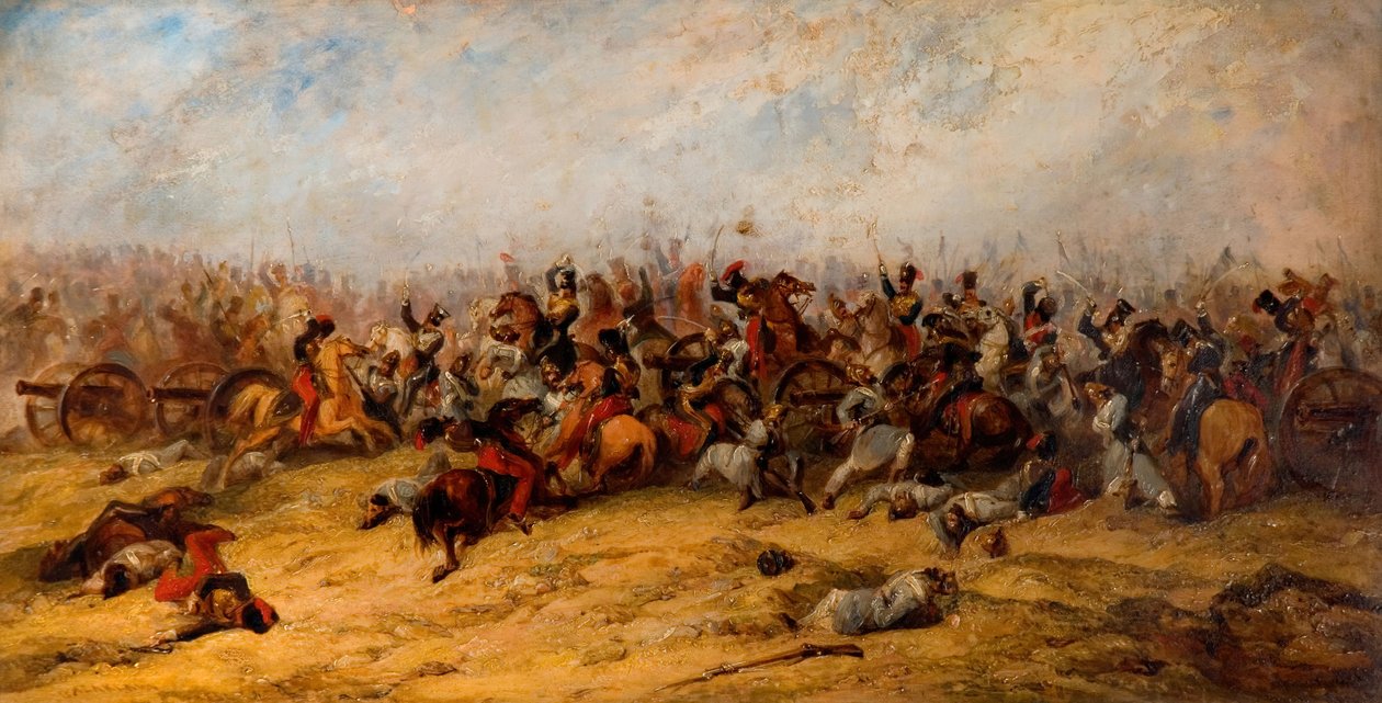 The Conflict at the Guns, Balaclava, 1854. af George Jones