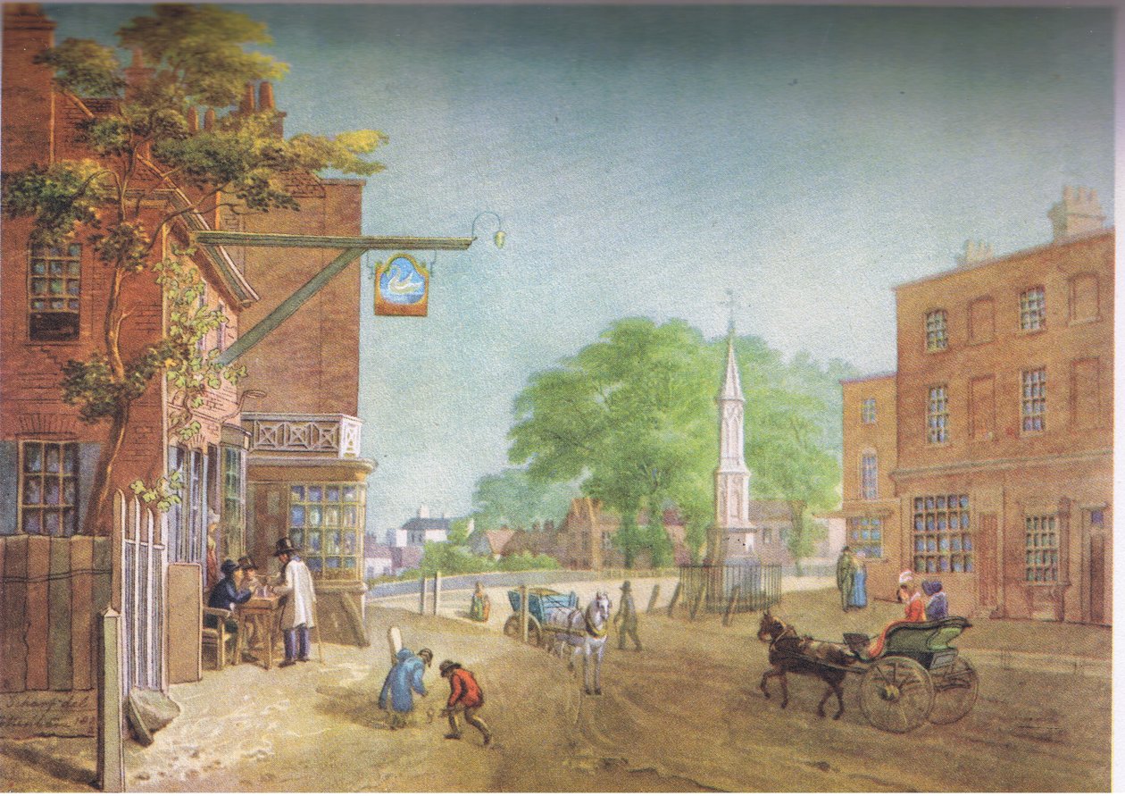 Tottenham Village i 1822 af George Junior Scharf