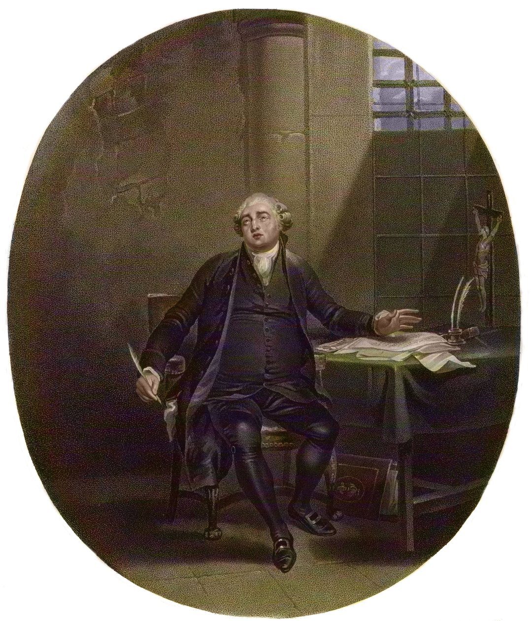 Ludvig XVI (1754-93 i templet 1792 - Ludvig XVI, Frankrigs konge af George Keating
