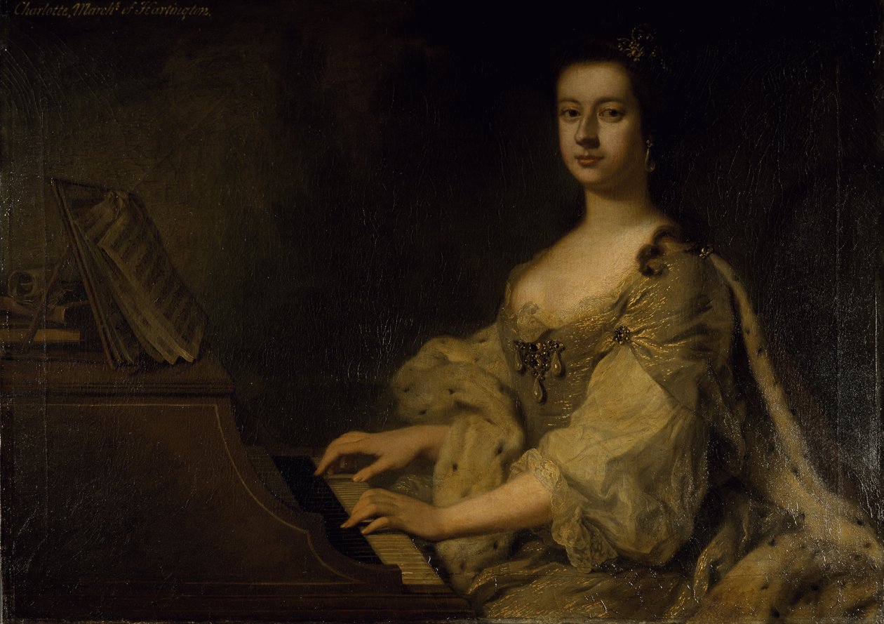 Portræt af Lady Charlotte Boyle, ca. 1748 (olie på lærred) af George Knapton