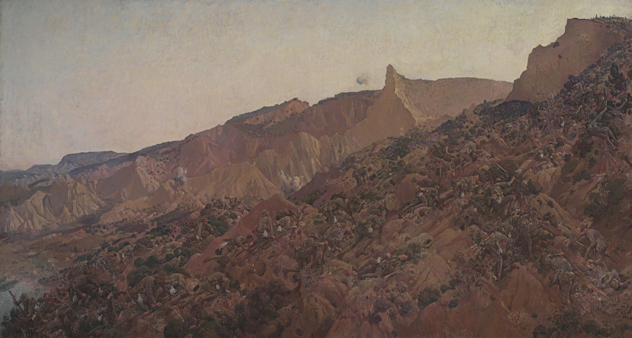 Anzac, landgangen 1915 af George Lambert