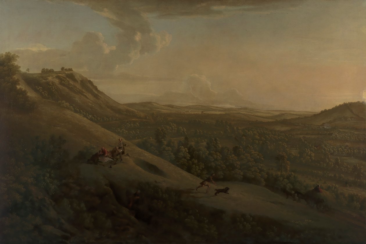 Box Hill, Surrey, med Dorking i det fjerne af George Lambert