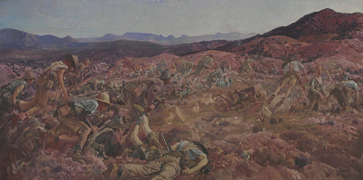 Anklagen for den 3. lette hestebrigade ved Nek, 7. august 1915 af George Lambert