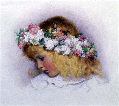 Majdronningen (akvarel på papir) af George Lawrence Bulleid