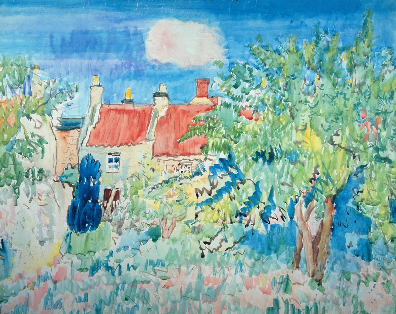 En solskinsdag, Ceres, Fife af George Leslie Hunter