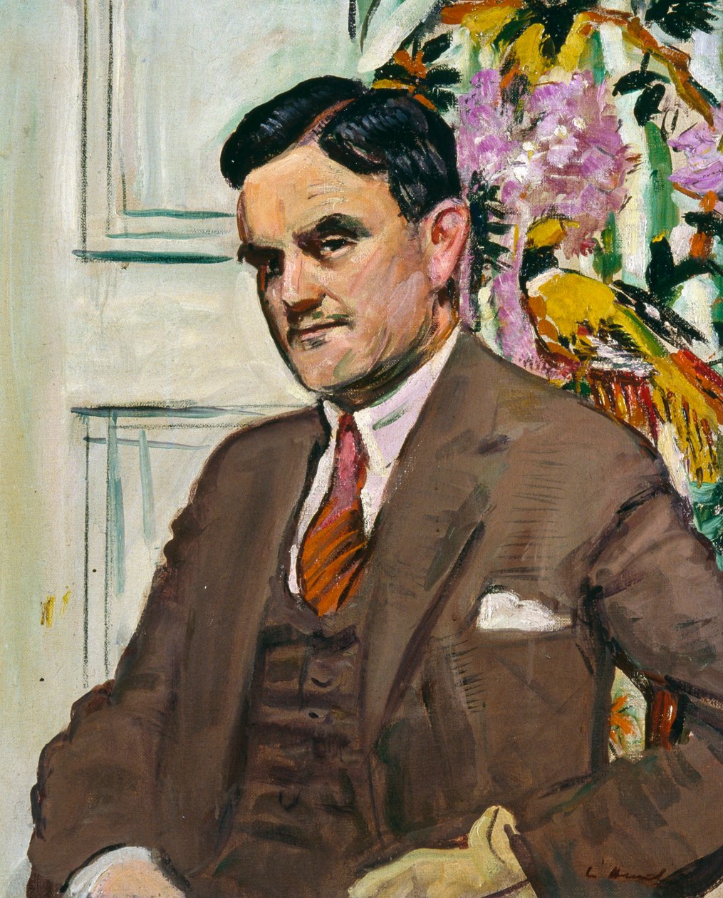 Dr. Tom J Honeyman, direktør for Glasgow Art Galleries 1939-54, ca. 1930 (olie på lærred) af George Leslie Hunter