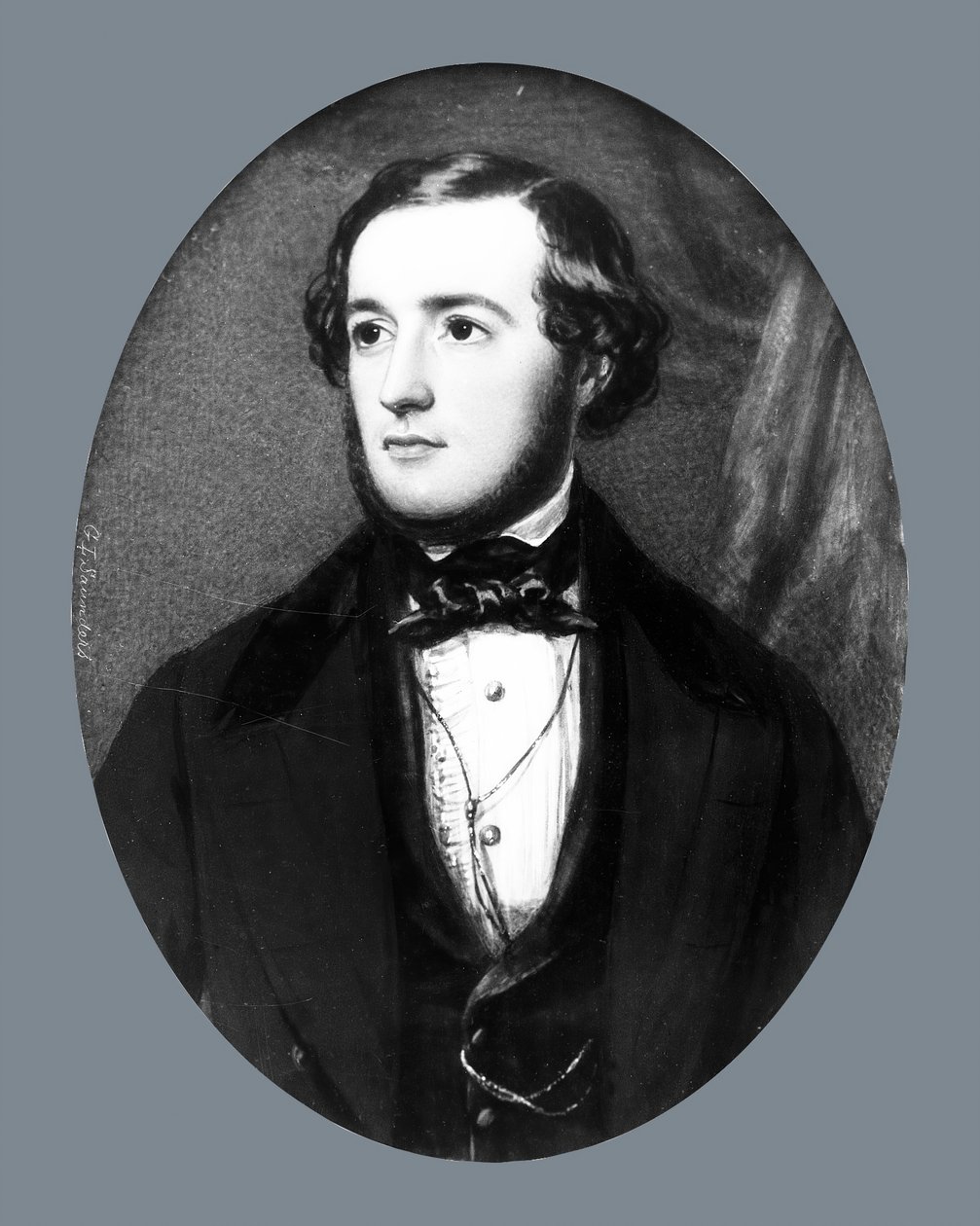 Portræt af en gentleman, ca. 1845-1850. af George Lethbridge Saunders