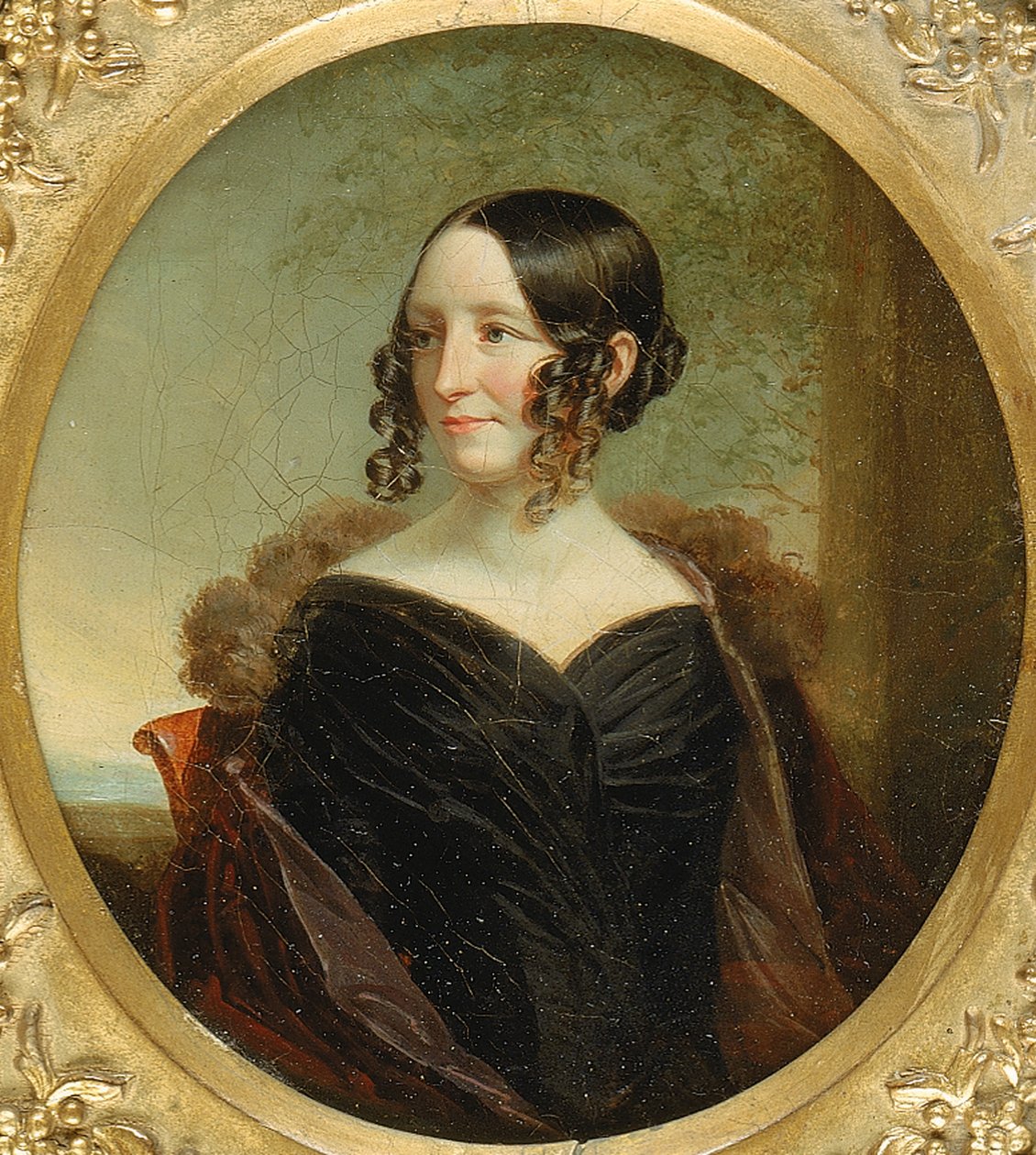 Portræt af en New York-dame, ca. 1840. af George Linen