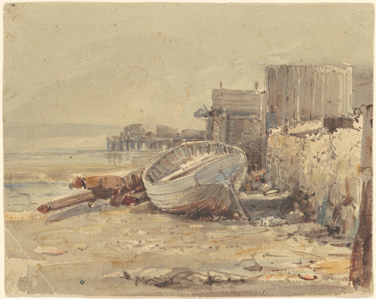 Strandet Fartøj af George Loring Brown