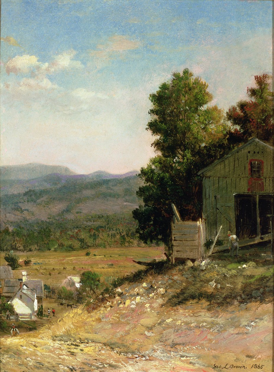 Undersøgelse af Old Barn, West Campton, New Hampshire, 1865 af George Loring Brown