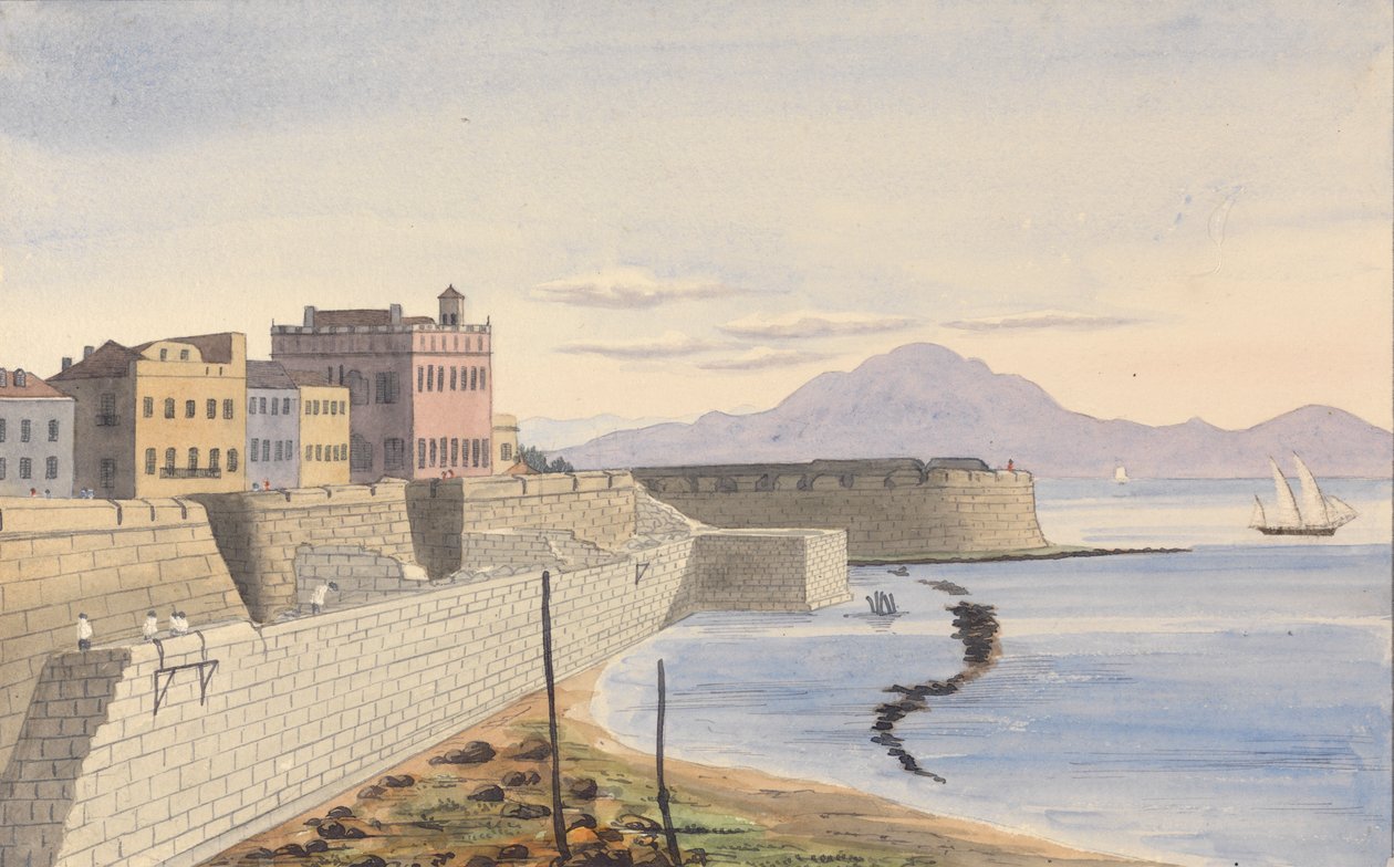 Kongens Bastion, Club House Hotel, Gibraltar af George Lothian Hall