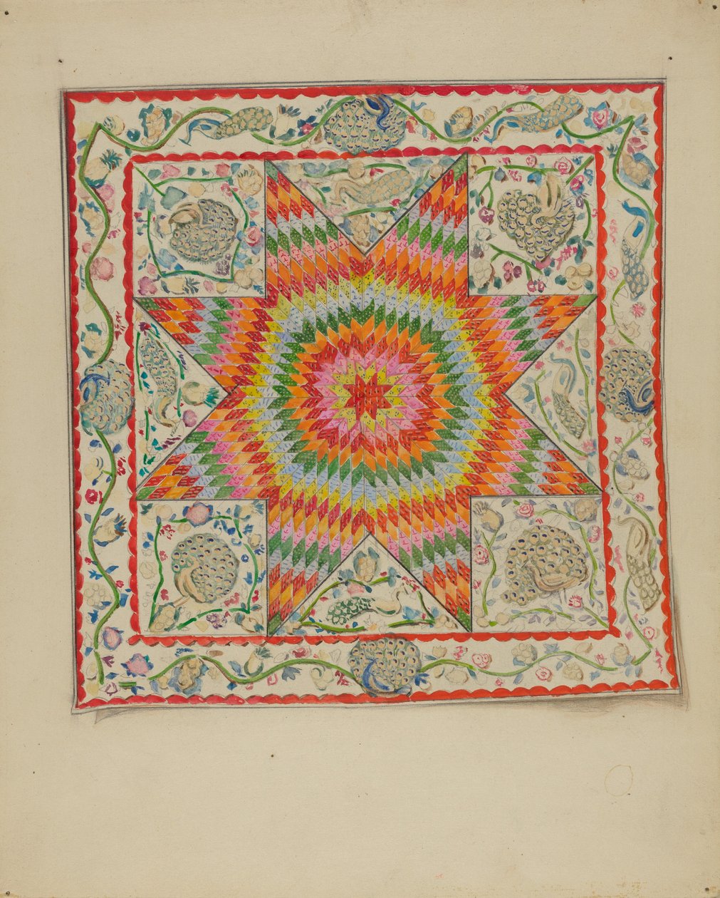 Applikations- og patchwork-omslag af George Loughridge