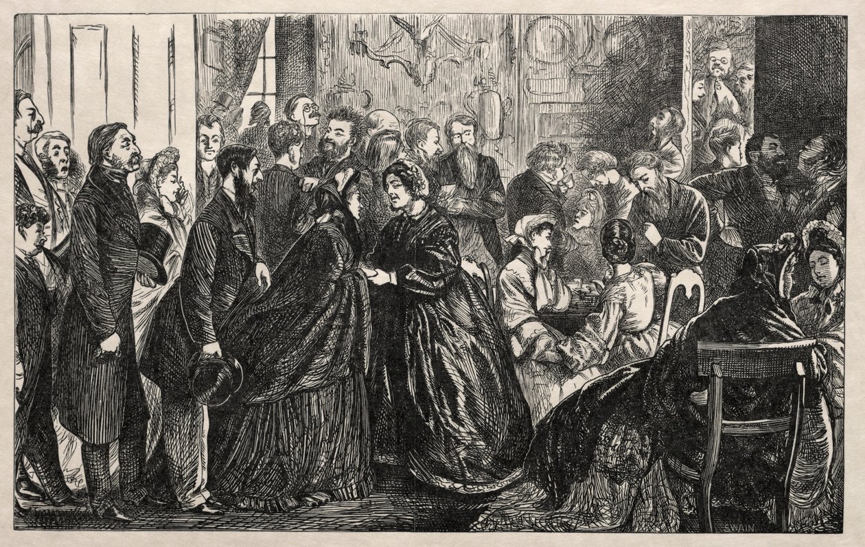 En Kettledrum i Mayfair, 1862. af George Louis Palmella Busson Du Maurier